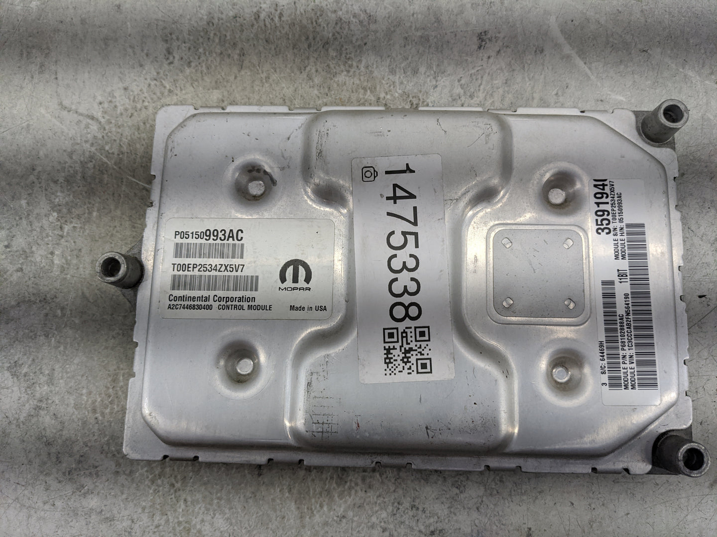 2015 Chrysler 200 PCM Engine Control Computer ECU ECM PCU OEM P/N:P05150993AC T00EP2534ZX5V7, A2C7446830400, P0510288AG Fits