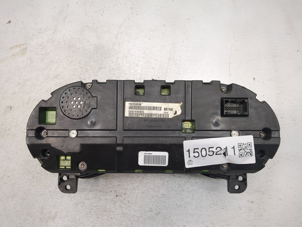 2015 Chrysler 200 Instrument Cluster Speedometer Gauges P/N:P68105897AK A2C80949500 Miles:105K Fits OEM Used Auto Parts - Oe