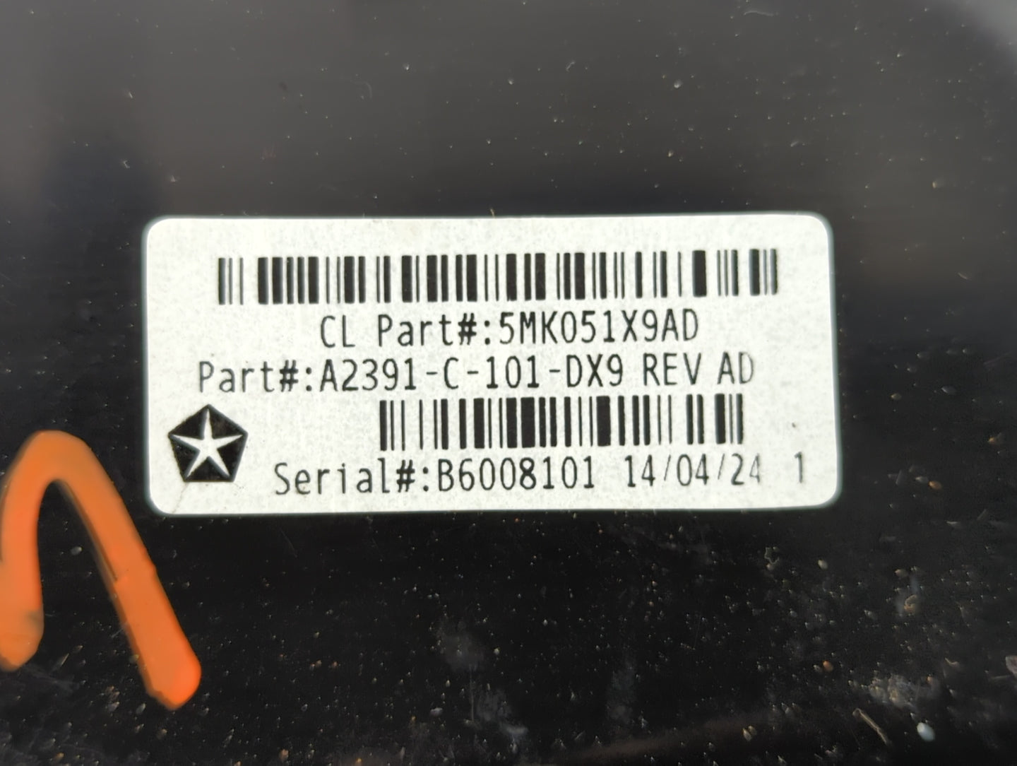 2015-2017 Chrysler 200 Overhead Roof Console Interior Dome Light Black - Oemusedautoparts1.com