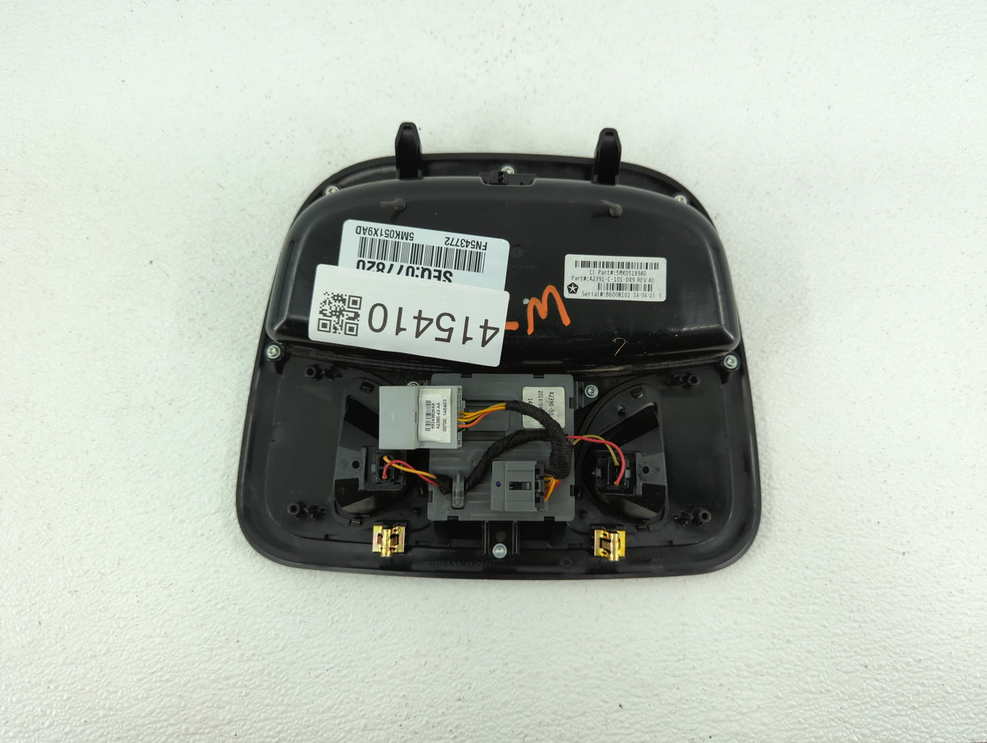 2015-2017 Chrysler 200 Overhead Roof Console Interior Dome Light Black - Oemusedautoparts1.com