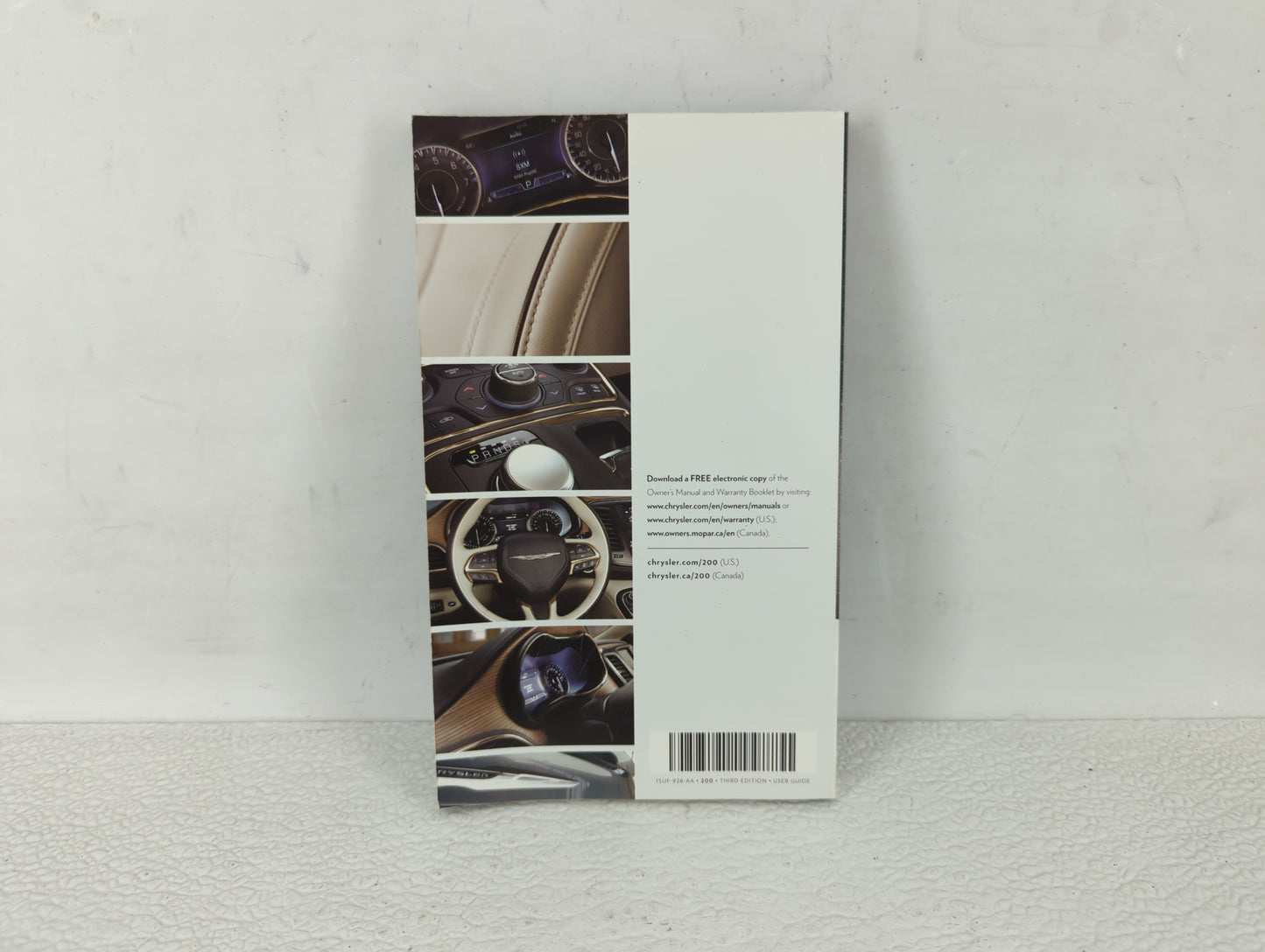 2015 Chrysler 200 Owners Manual Book Guide OEM Used Auto Parts - Oemusedautoparts1.com