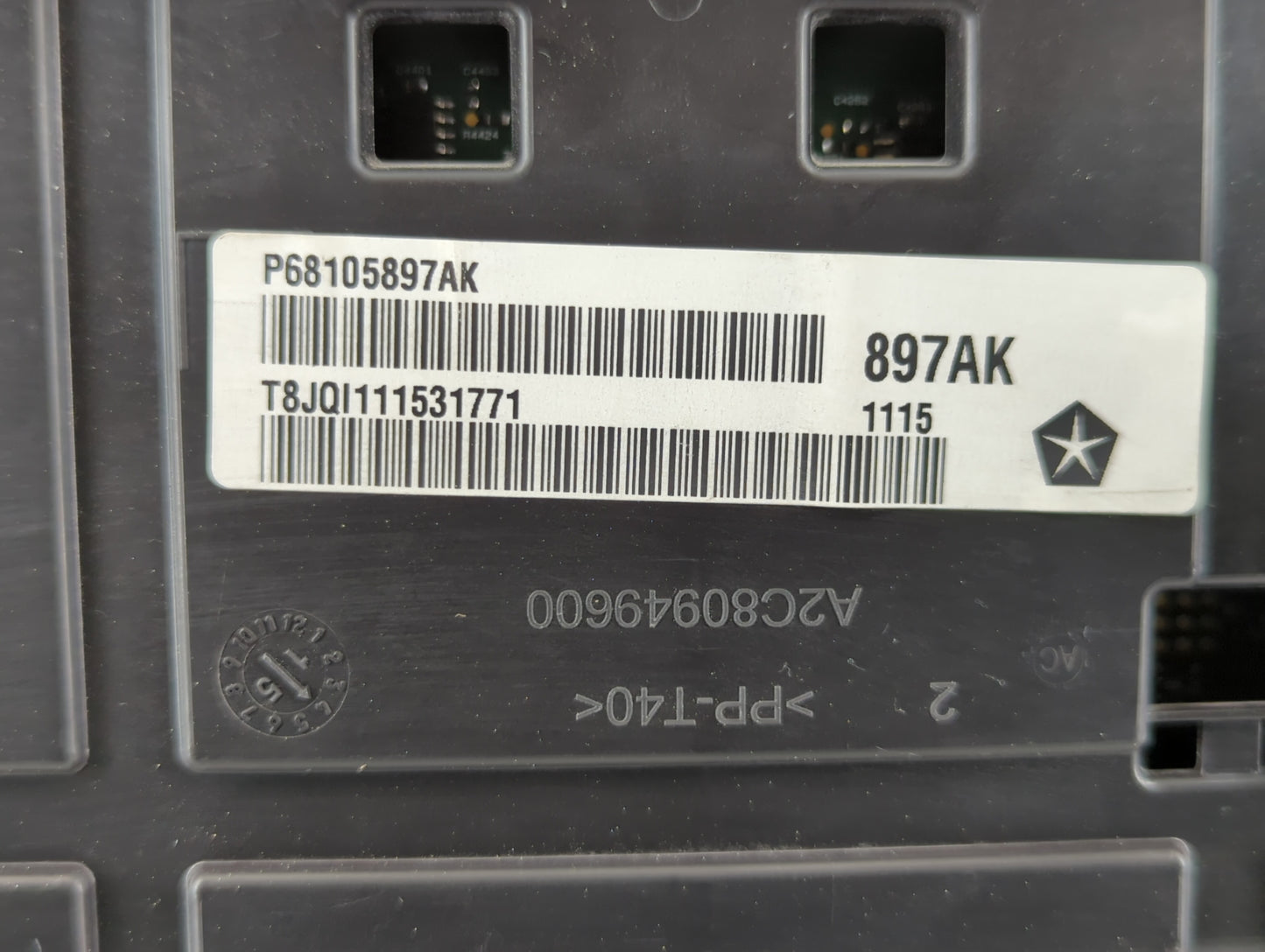 2015 Chrysler 200 Instrument Cluster Speedometer Gauges P/N:P68105897AK Fits OEM Used Auto Parts - Oemusedautoparts1.com