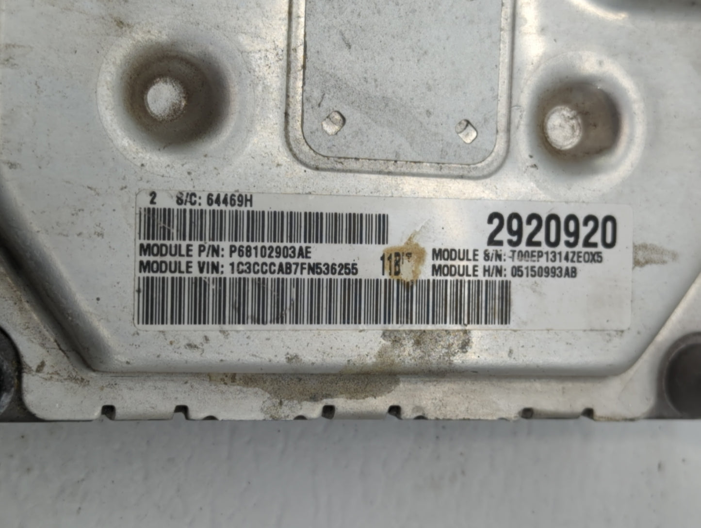 2015 Chrysler 200 PCM Engine Control Computer ECU ECM PCU OEM P/N:P05152993AB P05150993AC, 05150993AC, P68258531AA Fits OEM 