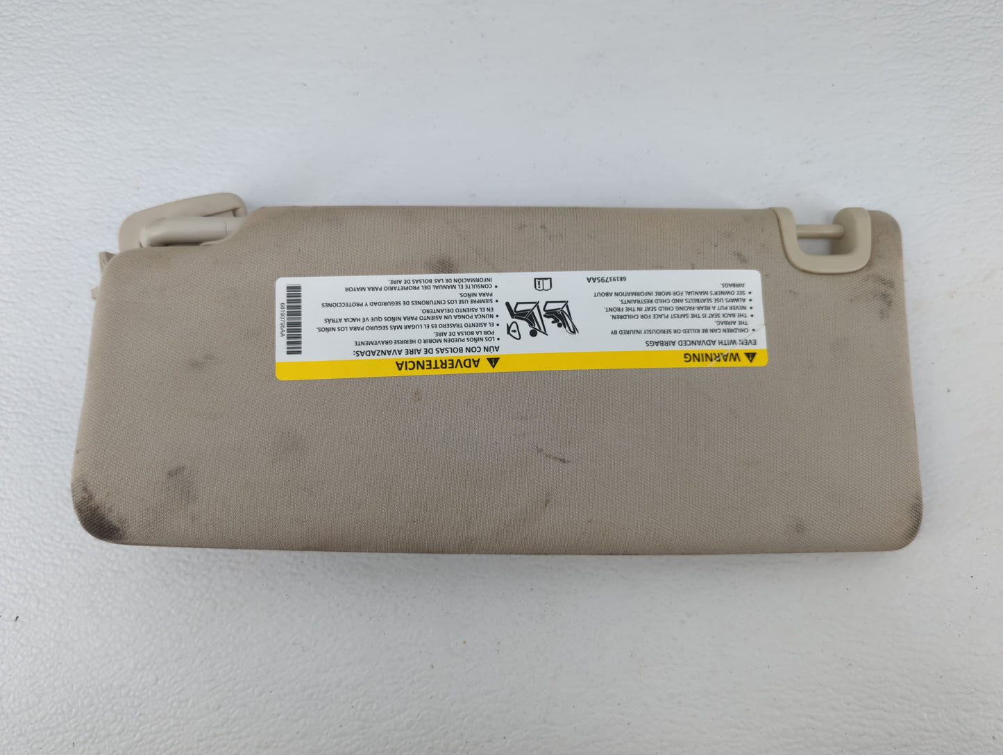 2015 Chrysler 200 Sun Visor Shade Replacement Passenger Right Mirror Fits OEM Used Auto Parts - Oemusedautoparts1.com