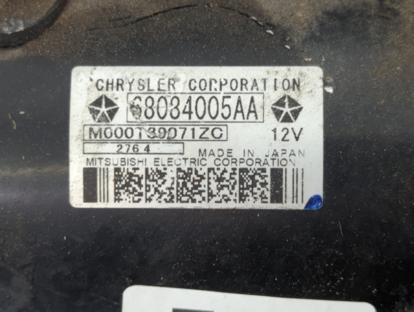 2015-2017 Chrysler 200 Car Starter Motor Solenoid OEM P/N:M000T89071ZC 68084005AA Fits OEM Used Auto Parts - Oemusedautopart