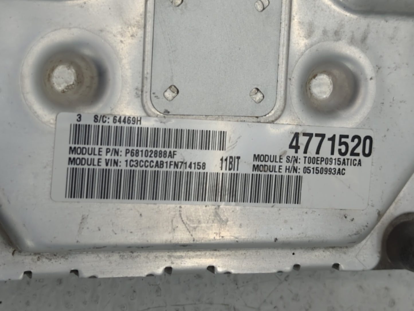 2015 Chrysler 200 PCM Engine Control Computer ECU ECM PCU OEM P/N:P68102888AF P05150993AC Fits OEM Used Auto Parts - Oemused