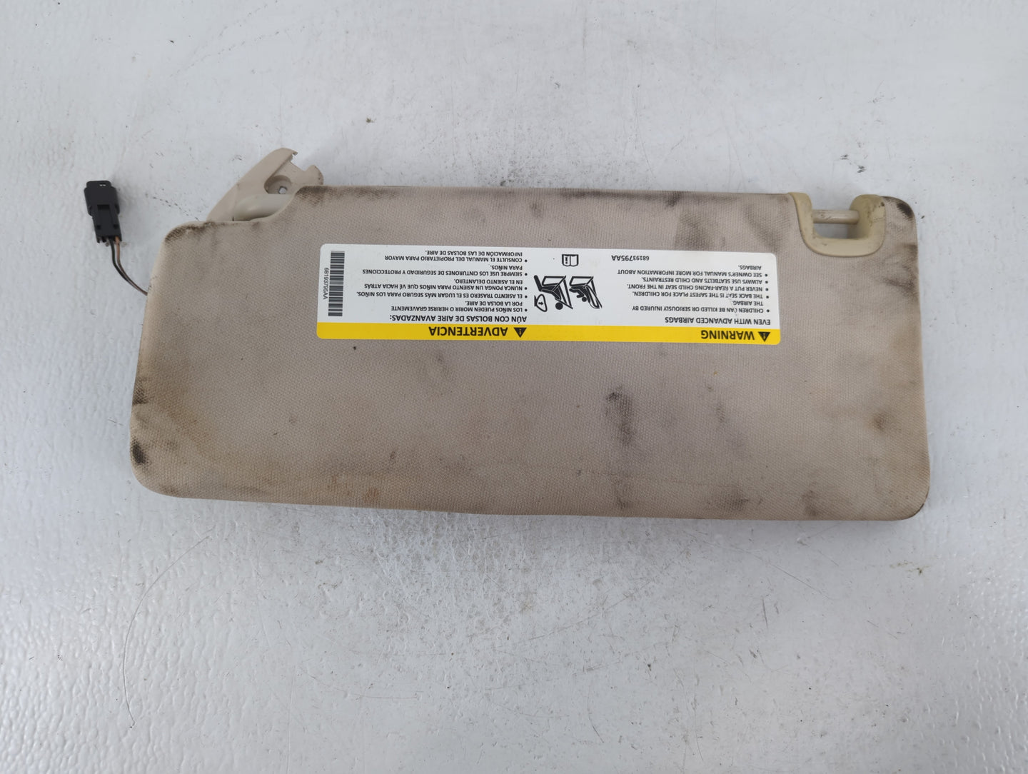 2015 Chrysler 200 Sun Visor Shade Replacement Passenger Right Mirror Fits OEM Used Auto Parts - Oemusedautoparts1.com