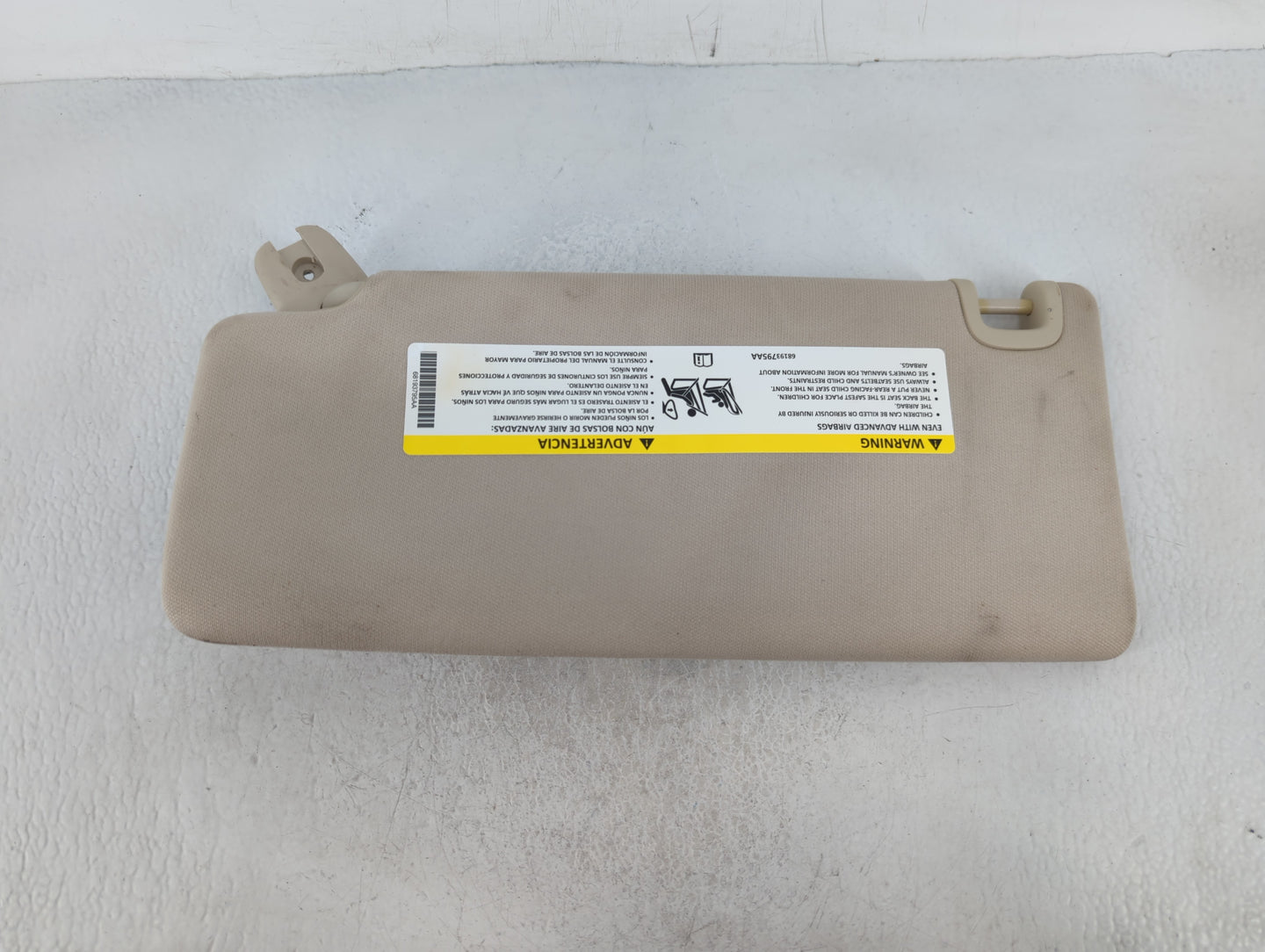 2015 Chrysler 200 Sun Visor Shade Replacement Passenger Right Mirror Fits OEM Used Auto Parts - Oemusedautoparts1.com