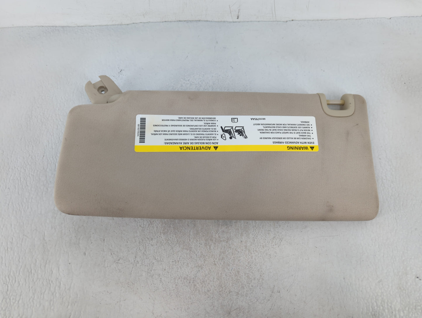 2015 Chrysler 200 Sun Visor Shade Replacement Passenger Right Mirror Fits OEM Used Auto Parts - Oemusedautoparts1.com