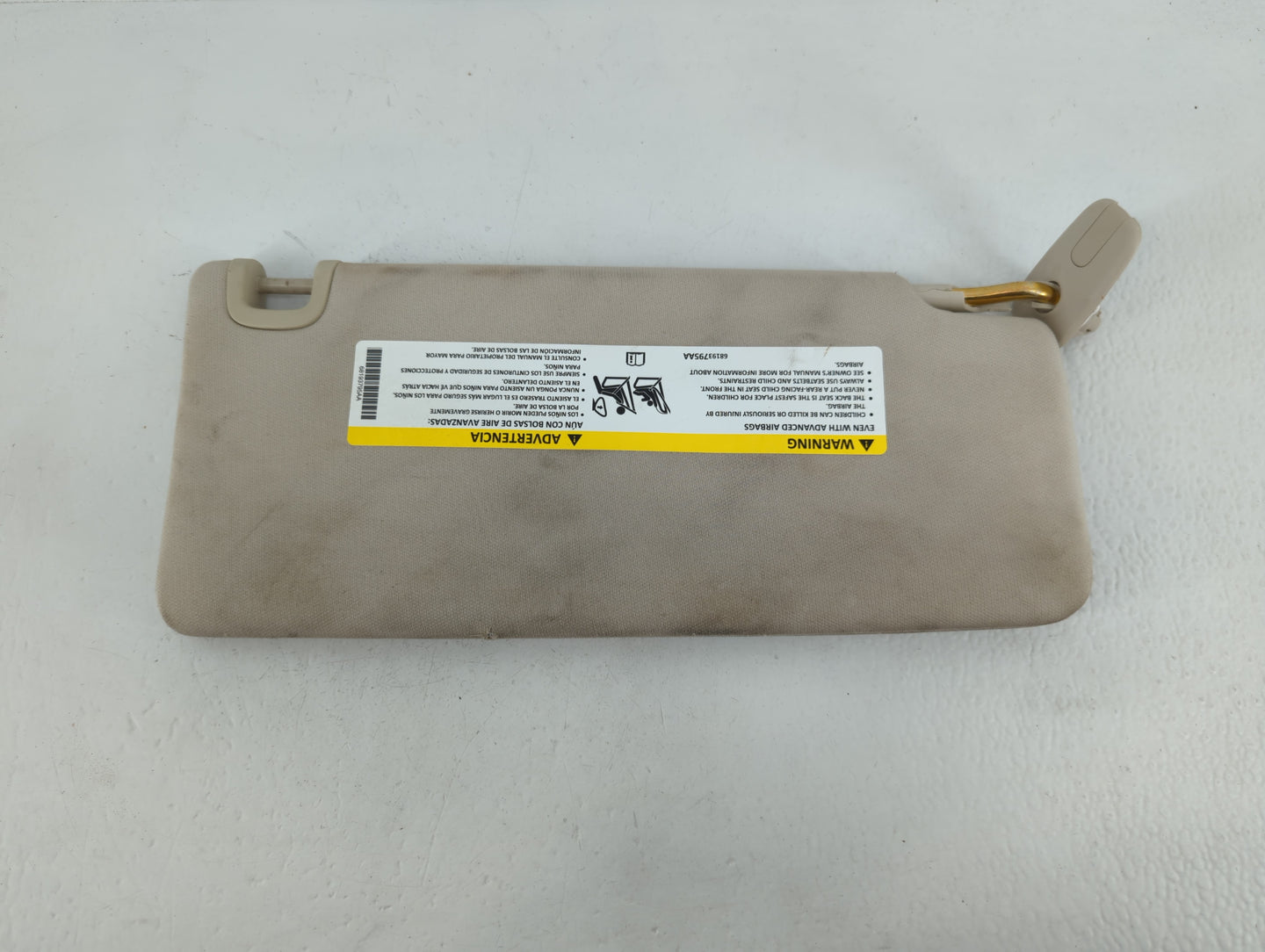 2015 Chrysler 200 Sun Visor Shade Replacement Passenger Right Mirror Fits OEM Used Auto Parts - Oemusedautoparts1.com