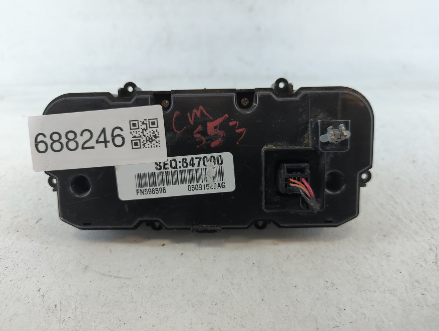 2015 Chrysler 200 Climate Control Module Temperature AC/Heater Replacement P/N:05091529AG FN598596, 647090 Fits OEM Used Aut