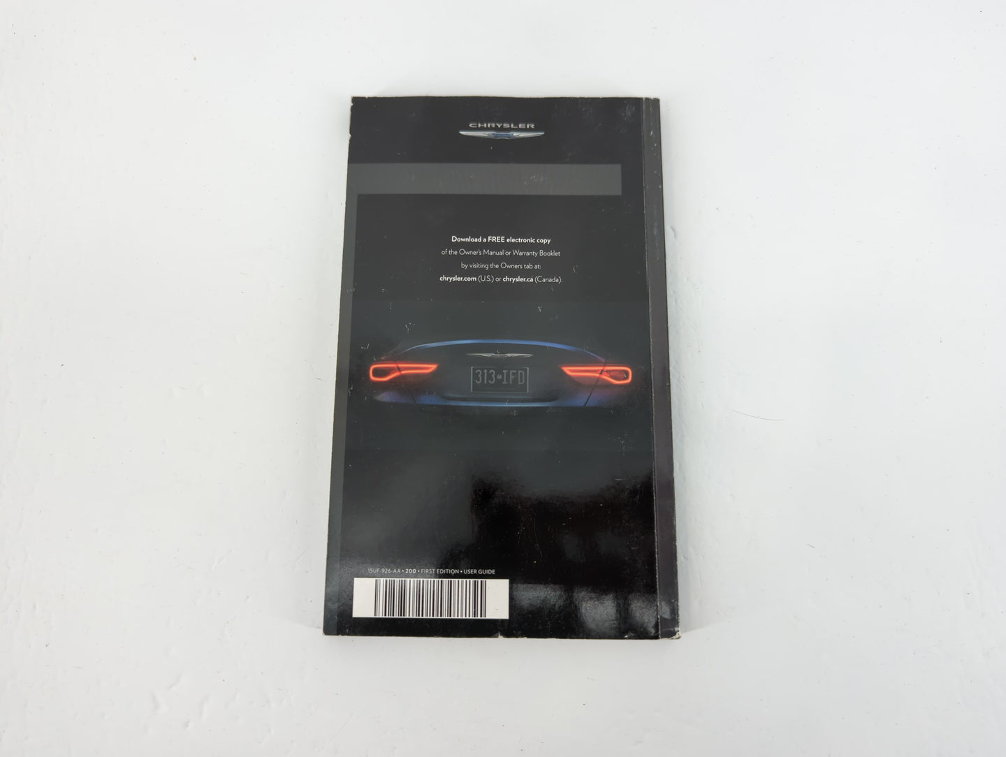 2015 Chrysler 200 Owners Manual Book Guide P/N:15UF-926-AA OEM Used Auto Parts - Oemusedautoparts1.com