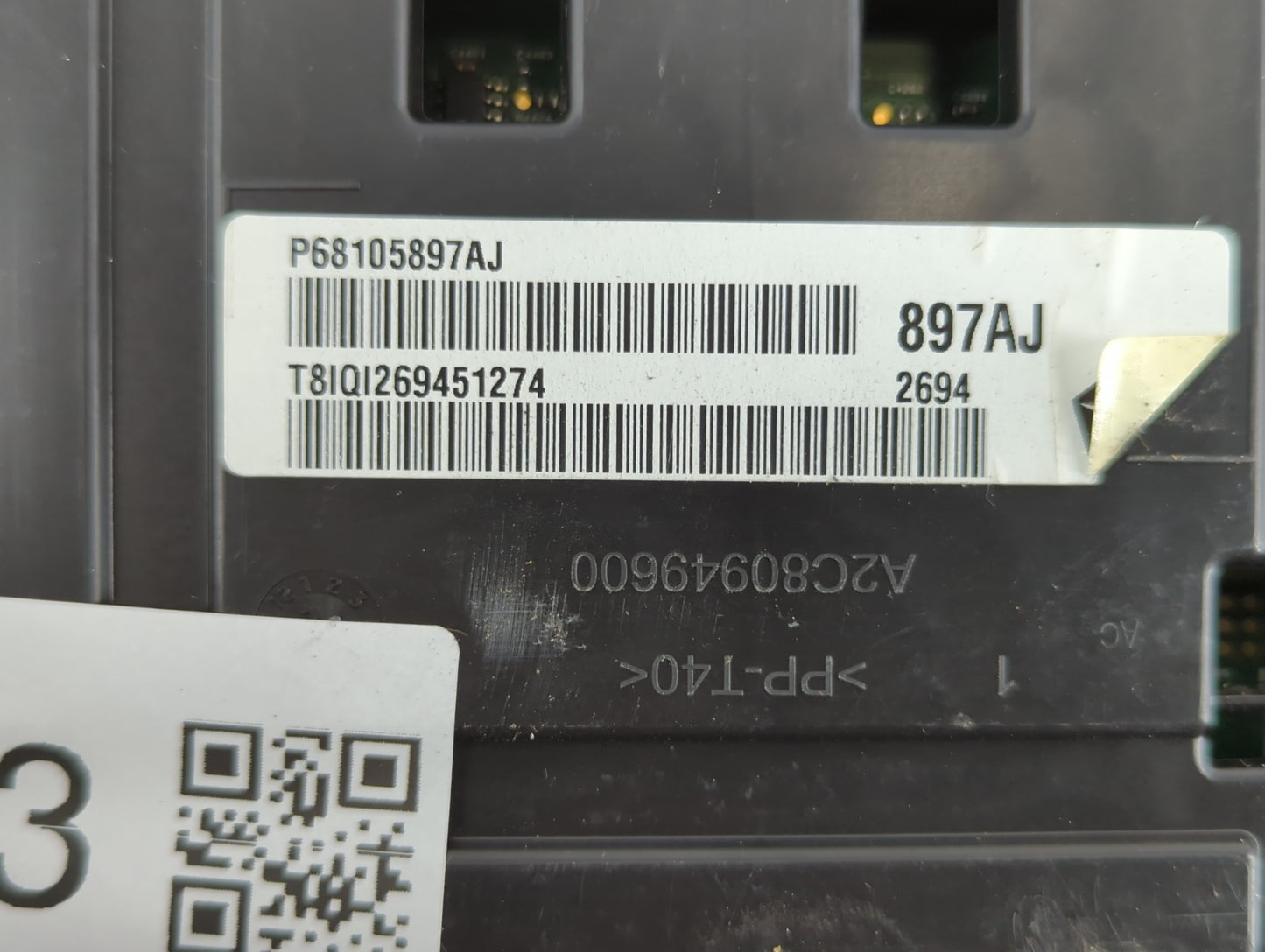2015 Chrysler 200 Instrument Cluster Speedometer Gauges P/N:P68105897AJ Fits OEM Used Auto Parts - Oemusedautoparts1.com