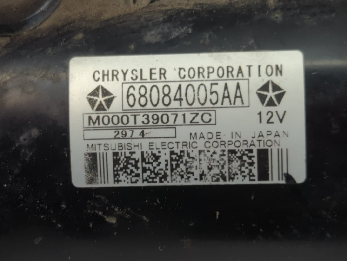 2015-2017 Chrysler 200 Car Starter Motor Solenoid OEM P/N:68084005AA Fits Fits 2014 2015 2016 2017 2018 2019 2020 2021 2022 