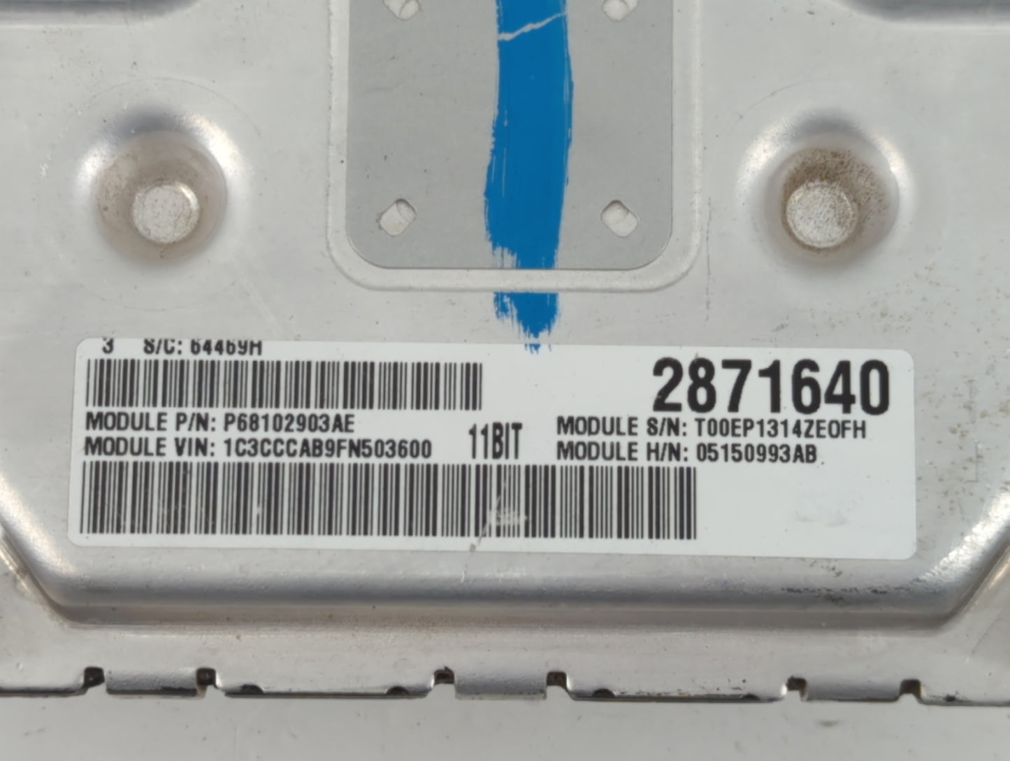 2015 Chrysler 200 PCM Engine Control Computer ECU ECM PCU OEM P/N:P05150993AB Fits OEM Used Auto Parts - Oemusedautoparts1.c