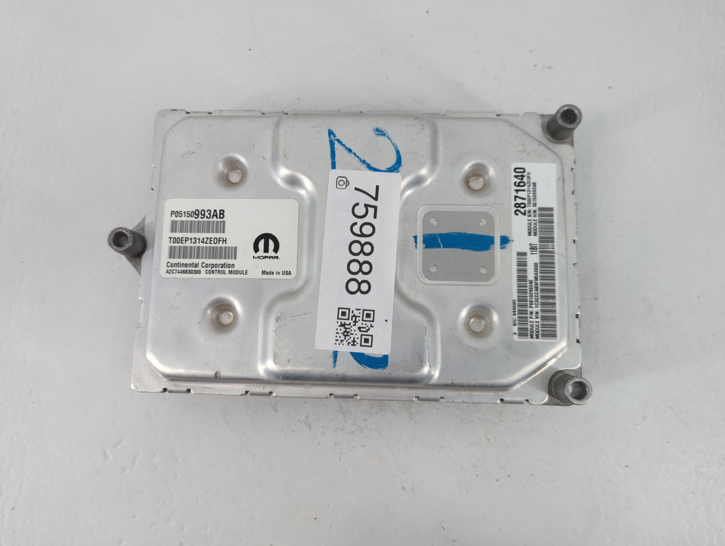 2015 Chrysler 200 PCM Engine Control Computer ECU ECM PCU OEM P/N:P05150993AB Fits OEM Used Auto Parts - Oemusedautoparts1.c