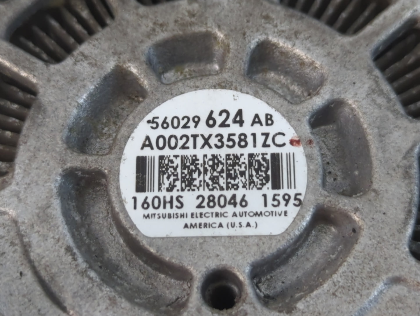 2015-2017 Chrysler 200 Alternator Replacement Generator Charging Assembly Engine OEM P/N:56029624AB A002TX3581ZC Fits OEM Us