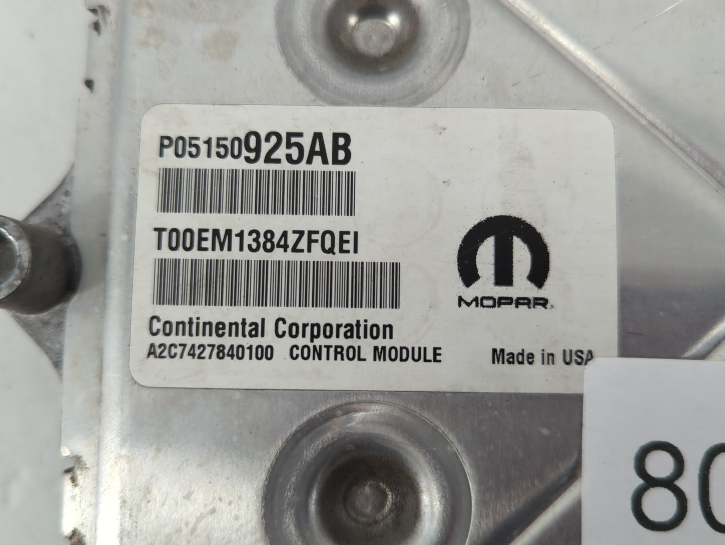 2015 Chrysler 200 PCM Engine Control Computer ECU ECM PCU OEM P/N:2959290 Fits OEM Used Auto Parts - Oemusedautoparts1.com