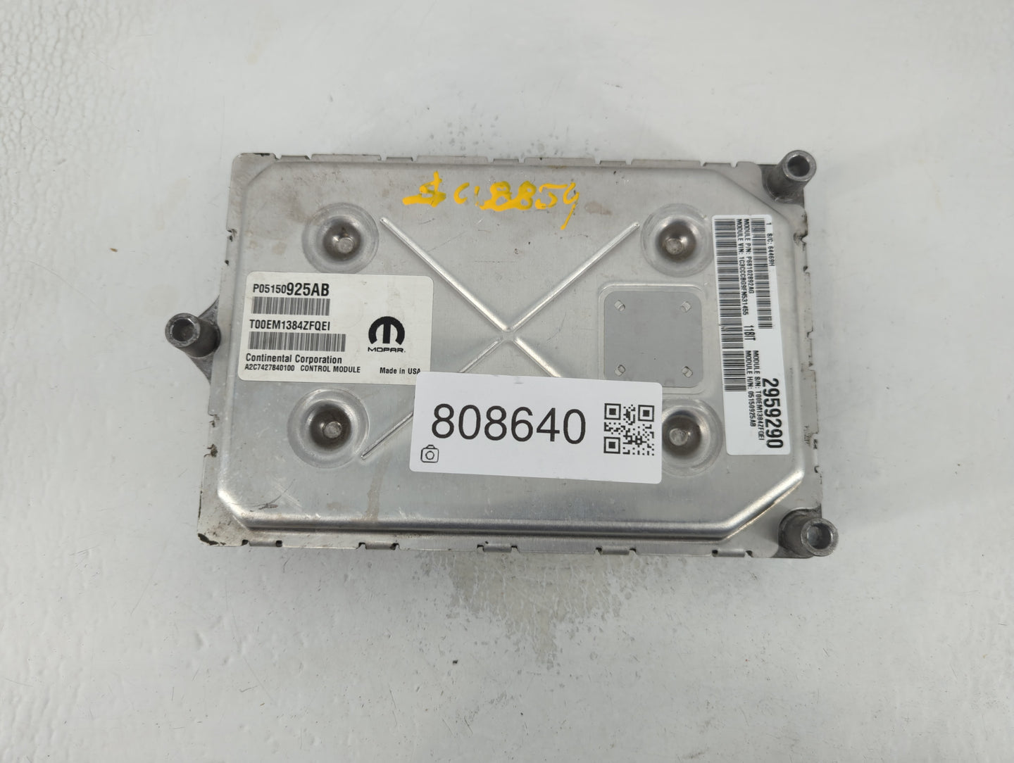 2015 Chrysler 200 PCM Engine Control Computer ECU ECM PCU OEM P/N:2959290 Fits OEM Used Auto Parts - Oemusedautoparts1.com