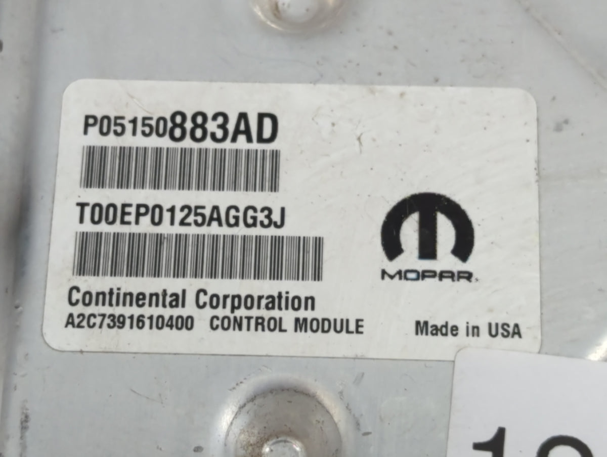 2015 Chrysler 300 PCM Engine Control Computer ECU ECM PCU OEM P/N:P05150883AD OEM Used Auto Parts - Oemusedautoparts1.com