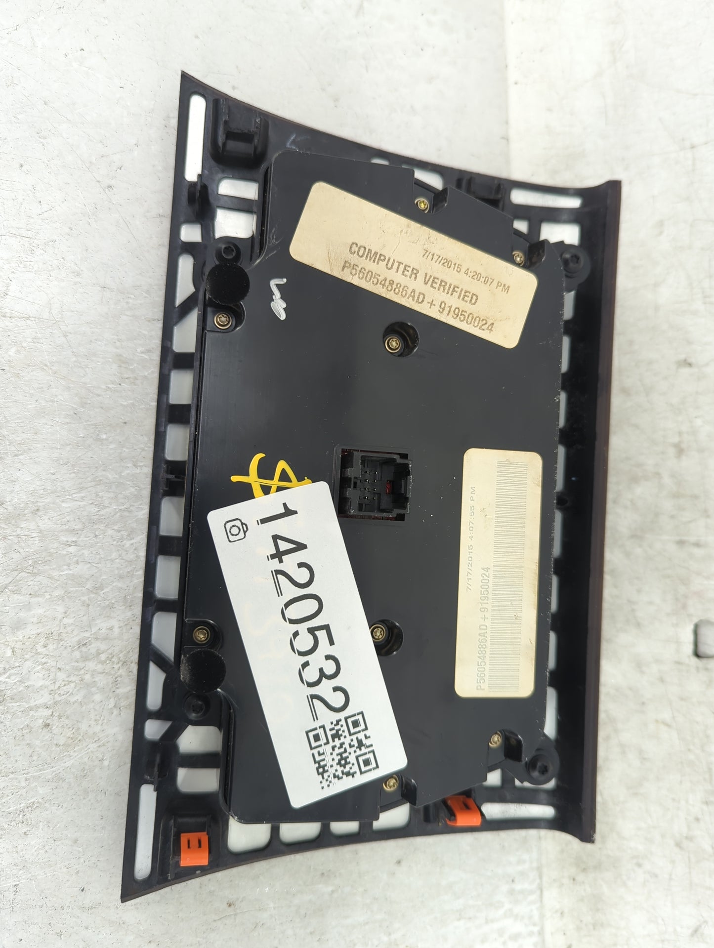2015-2016 Chrysler 300 Climate Control Module Temperature AC/Heater Replacement P/N:P56054886AD 91950024 Fits Fits 2015 2016