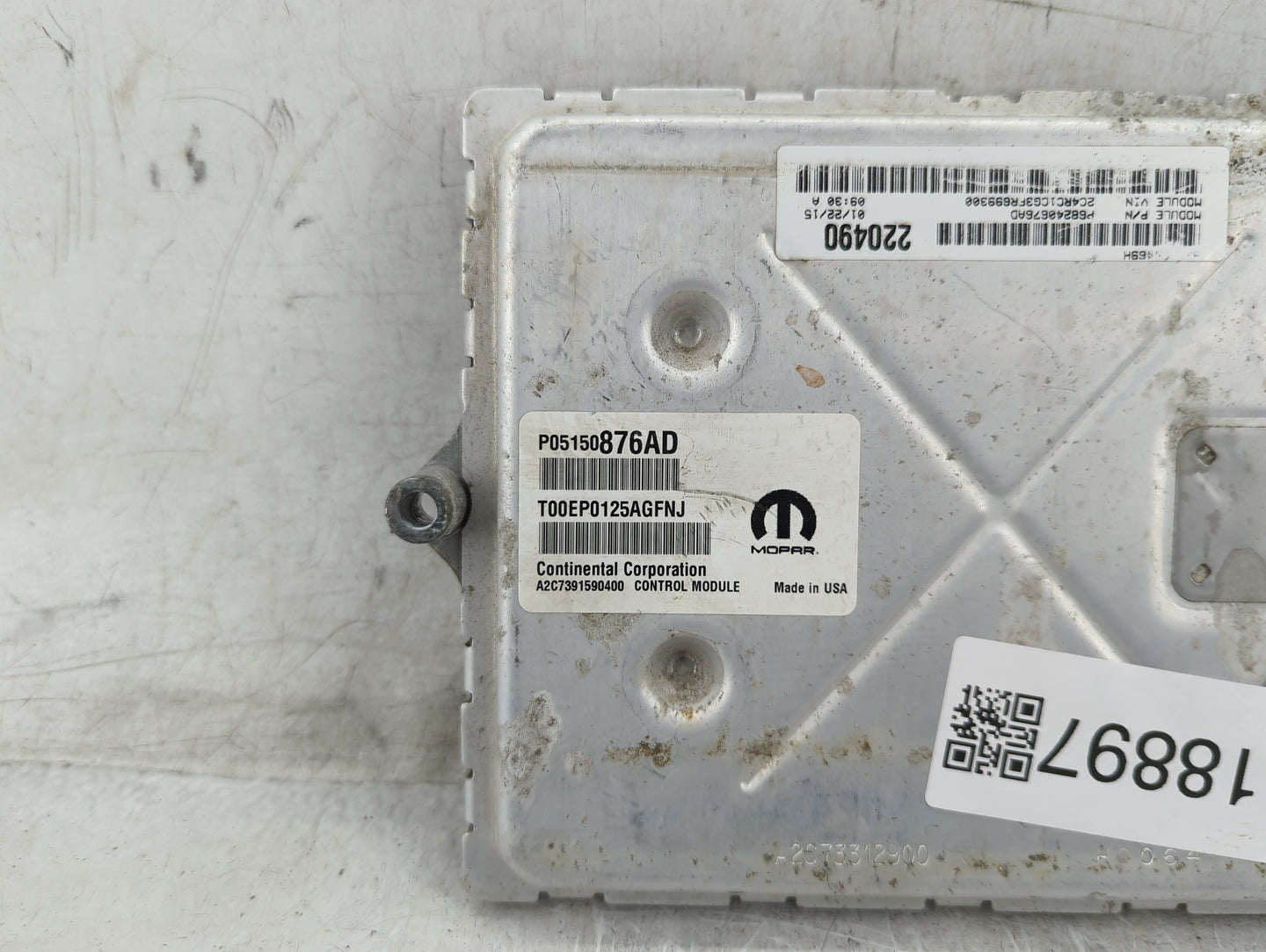 2015 Chrysler Town & Country PCM Engine Control Computer ECU ECM PCU OEM P/N:P05150876AD T00EP0125AGFNJ, A2C7391590400 Fits 