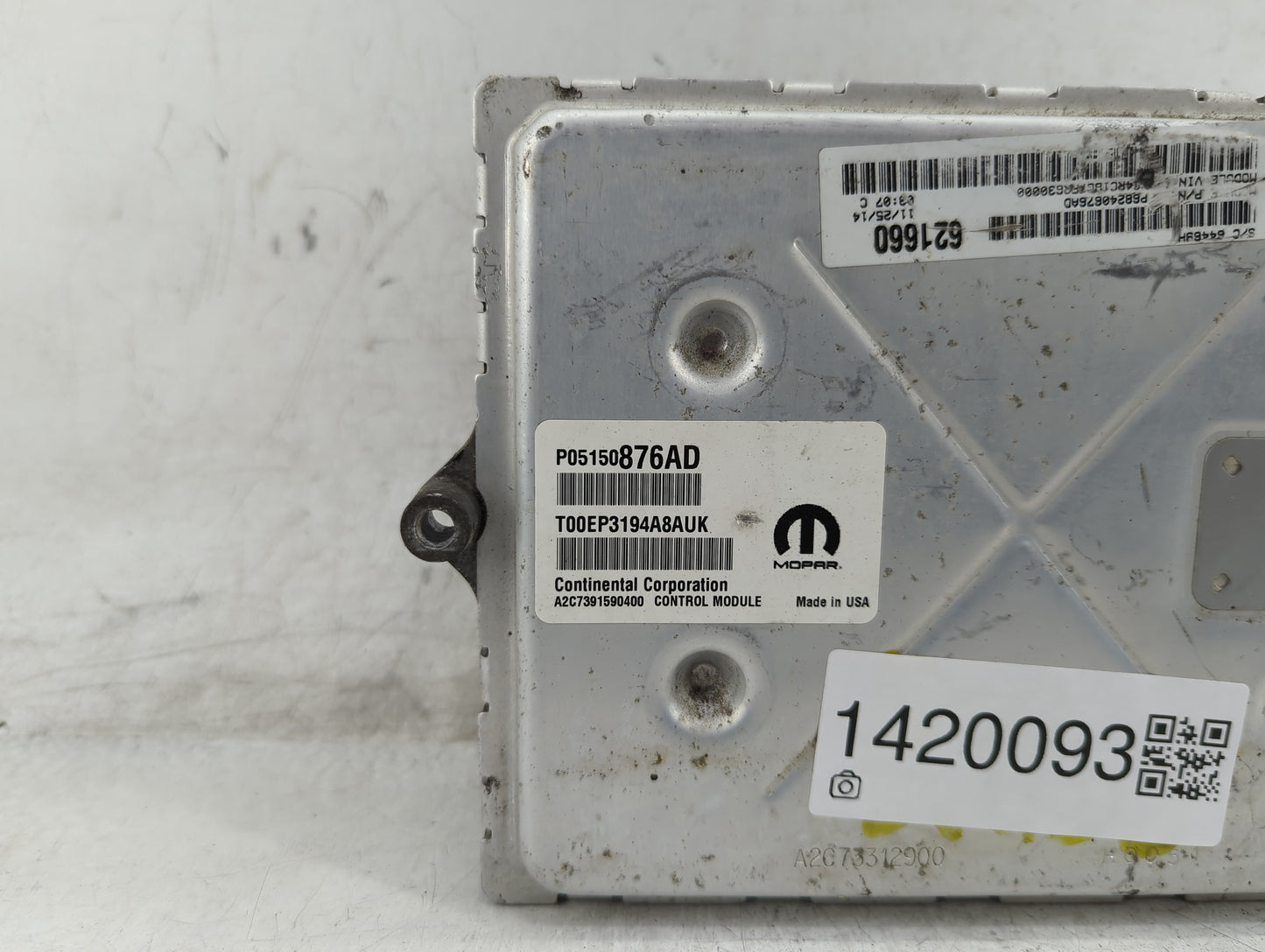 2015 Chrysler Town & Country PCM Engine Control Computer ECU ECM PCU OEM P/N:05150876AD Fits OEM Used Auto Parts - Oemusedau