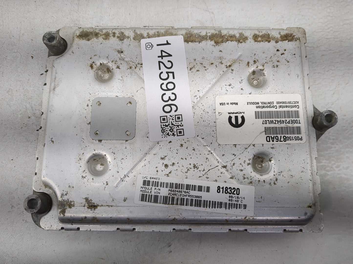2015 Chrysler Town & Country PCM Engine Control Computer ECU ECM PCU OEM P/N:P05150876AD P68240676AC, A2C73915904000 Fits OE