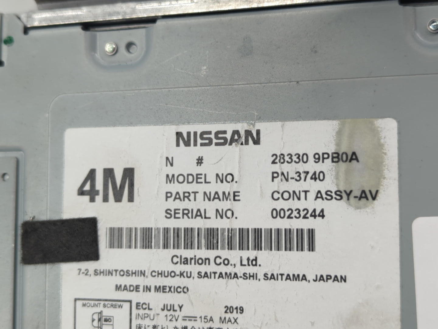 2012-2016 Chrysler Town & Country Am Fm Cd Player Radio Receiver - Oemusedautoparts1.com