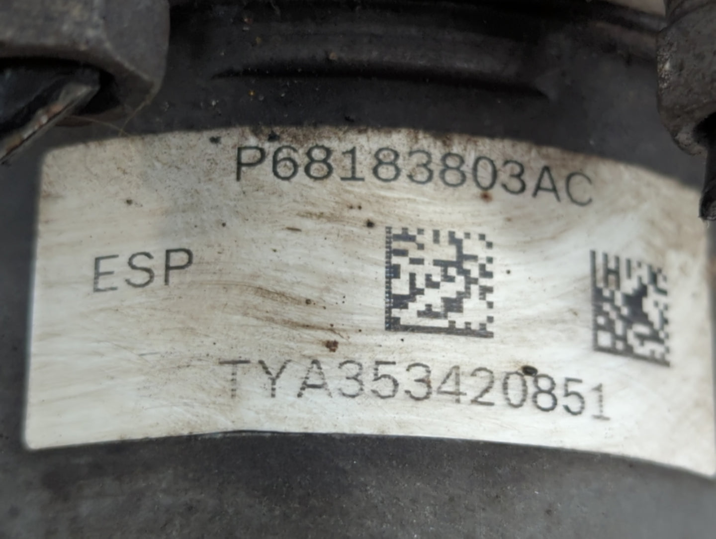 2015 Dodge Caravan ABS Pump Control Module Replacement P/N:P68183803AC Fits Fits 2016 2017 2018 2019 2020 OEM Used Auto Part