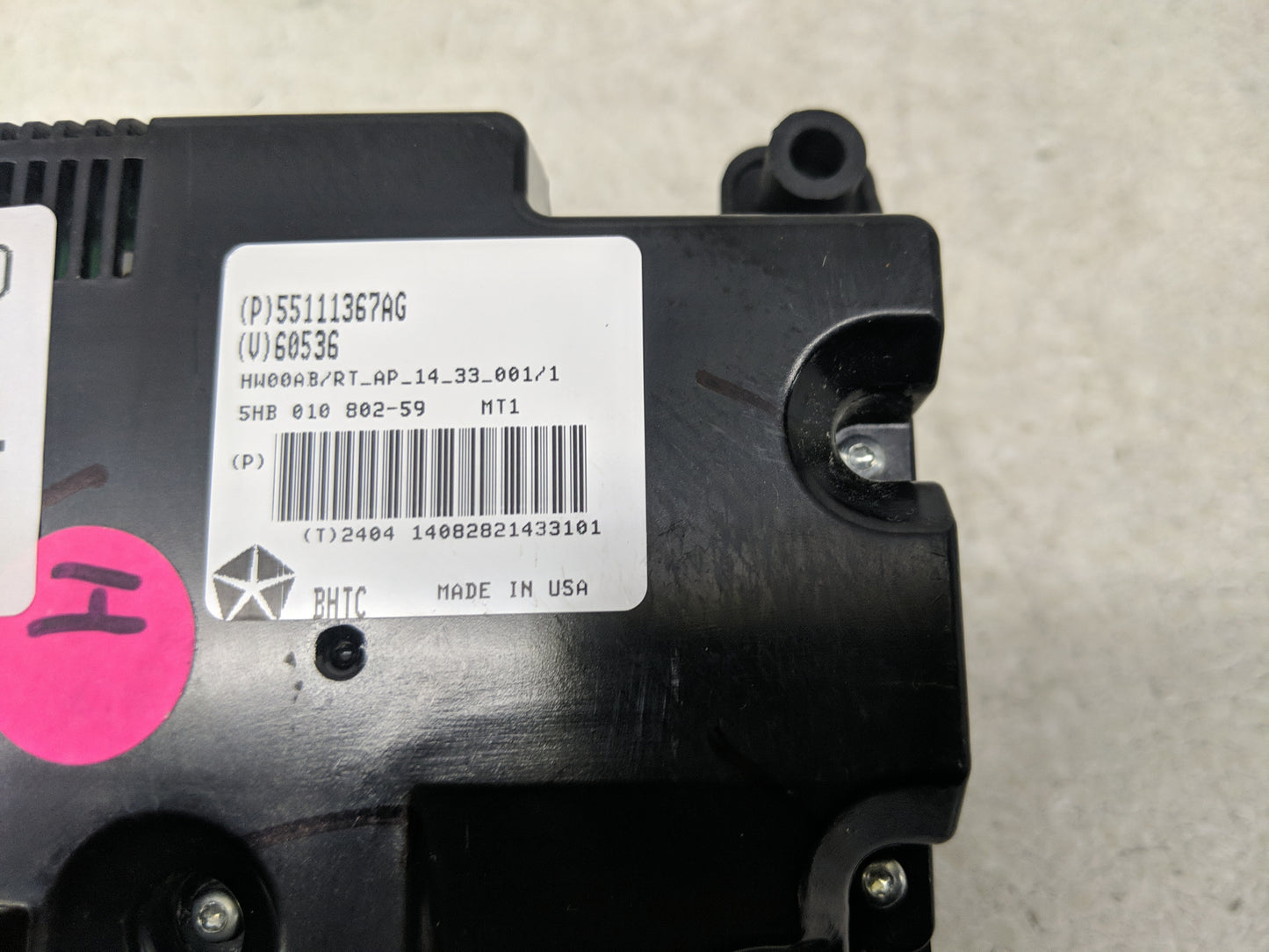 2015 Dodge Caravan Climate Control Module Temperature AC/Heater Replacement P/N:55111367AG Fits OEM Used Auto Parts - Oemuse