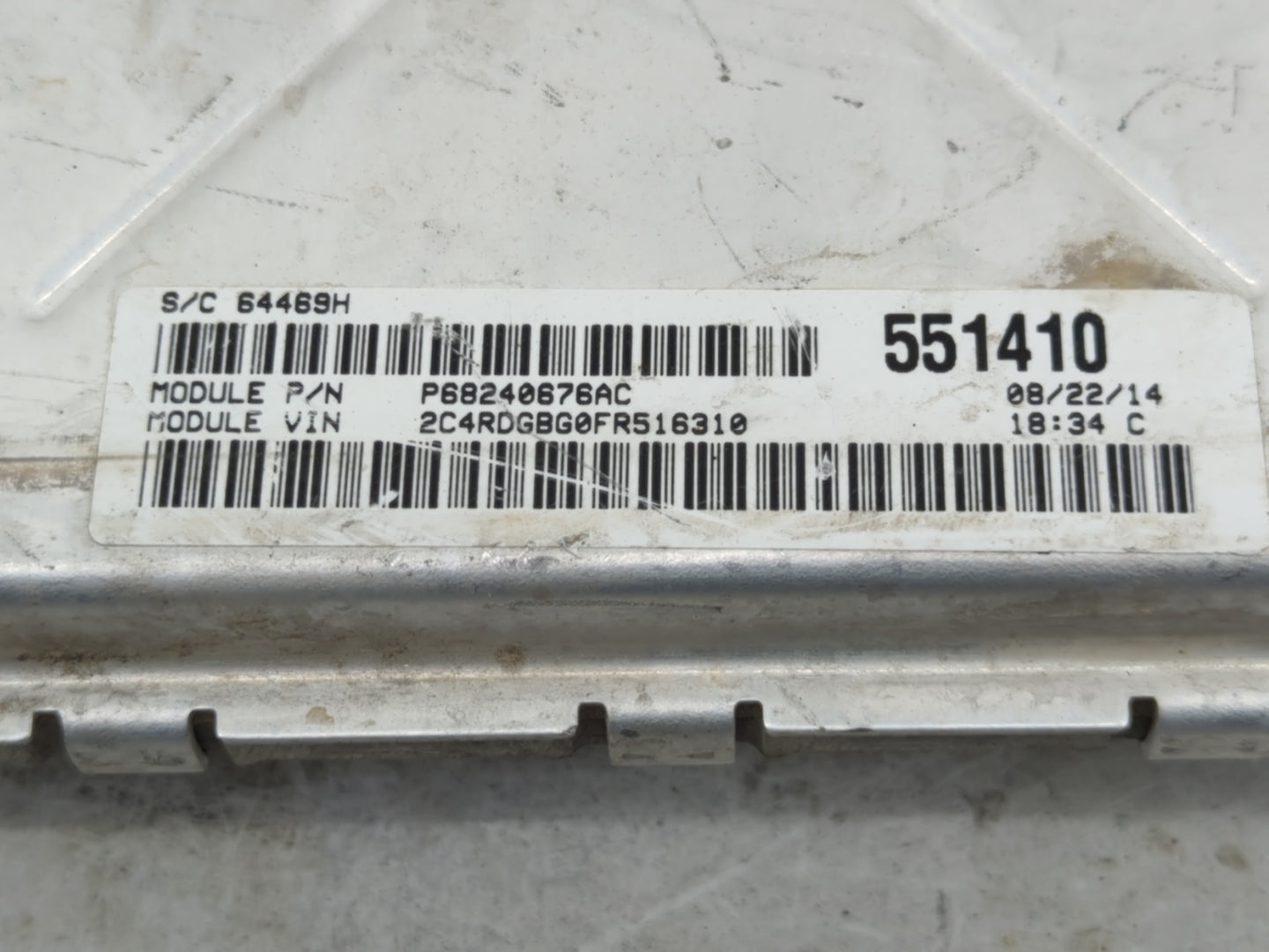 2015 Dodge Caravan PCM Engine Control Computer ECU ECM PCU OEM P/N:P68240676AC P05150876AD Fits OEM Used Auto Parts - Oemuse