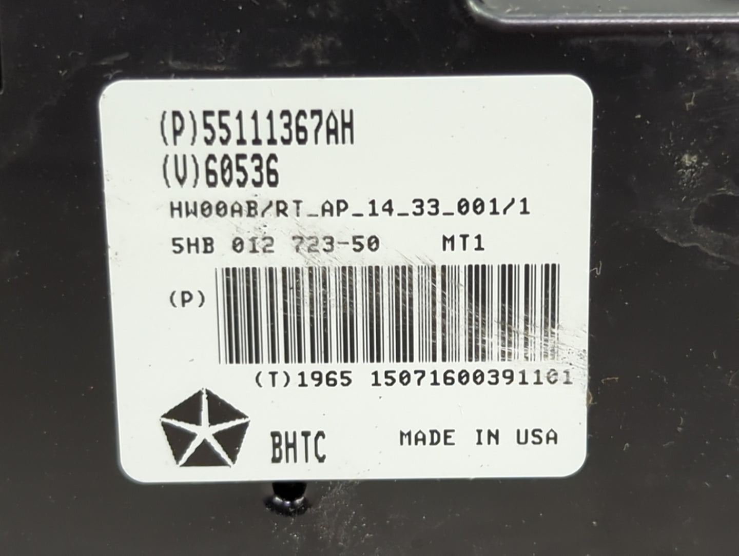 2015 Dodge Caravan Climate Control Module Temperature AC/Heater Replacement P/N:55111367AH 5HB012723-50 Fits OEM Used Auto P