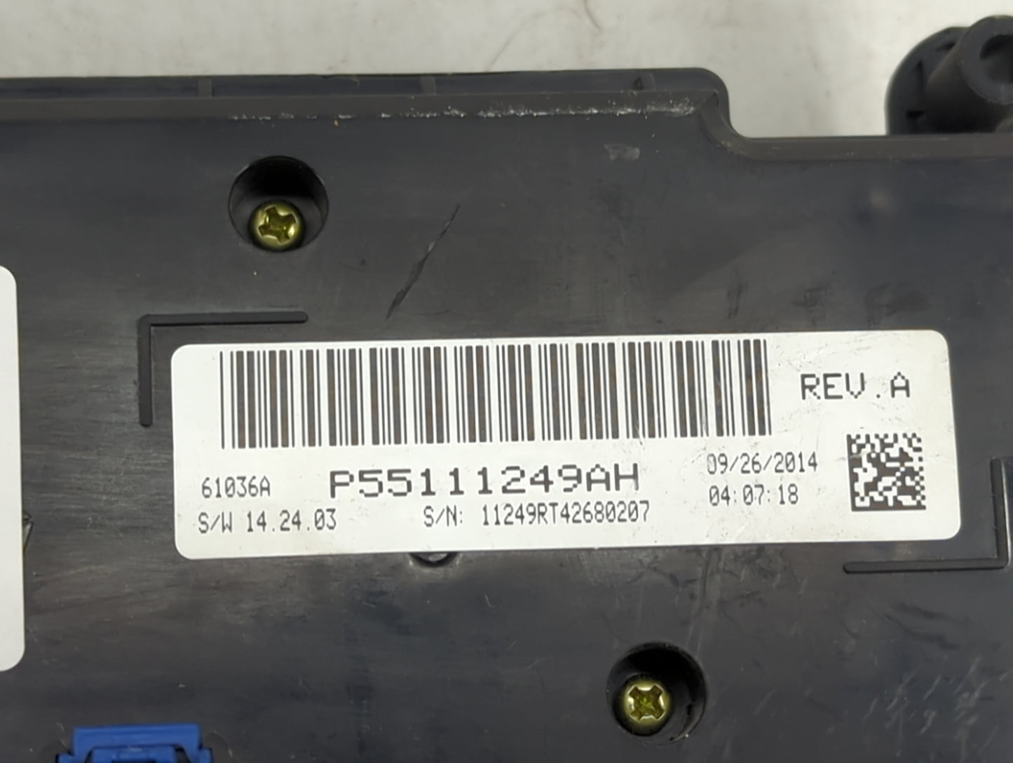2015 Dodge Caravan Climate Control Module Temperature AC/Heater Replacement P/N:P55111249AH Fits OEM Used Auto Parts - Oemus