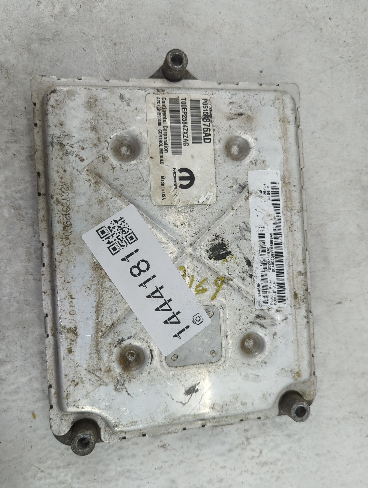 2015 Dodge Caravan PCM Engine Control Computer ECU ECM PCU OEM P/N:P05150876AD T00EP2584ZXZAG, A2C73915904 00 Fits OEM Used 