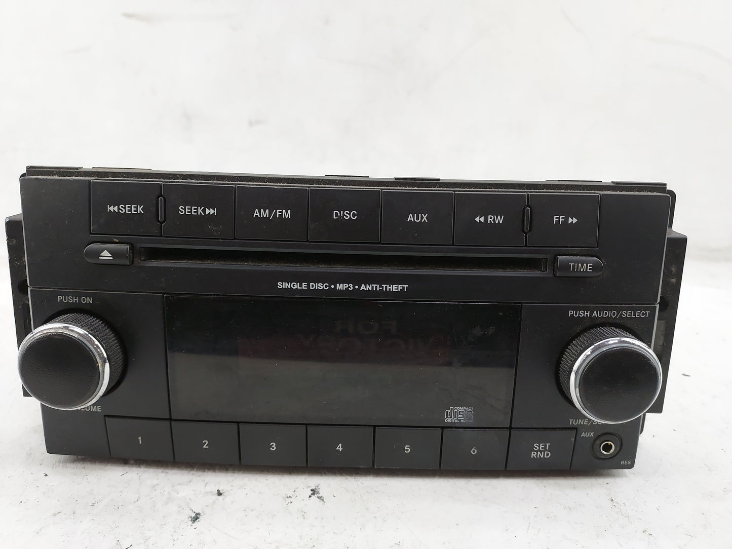 2015 Dodge Caravan Radio AM FM Cd Player Receiver Replacement P/N:P05091301AC 05091301AC Fits OEM Used Auto Parts - Oemuseda