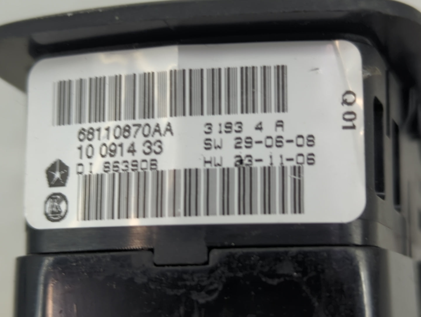 2015 Dodge Caravan Master Power Window Switch Replacement Driver Side Left P/N:10 0914 33 68110870AA Fits Fits 2012 2013 201