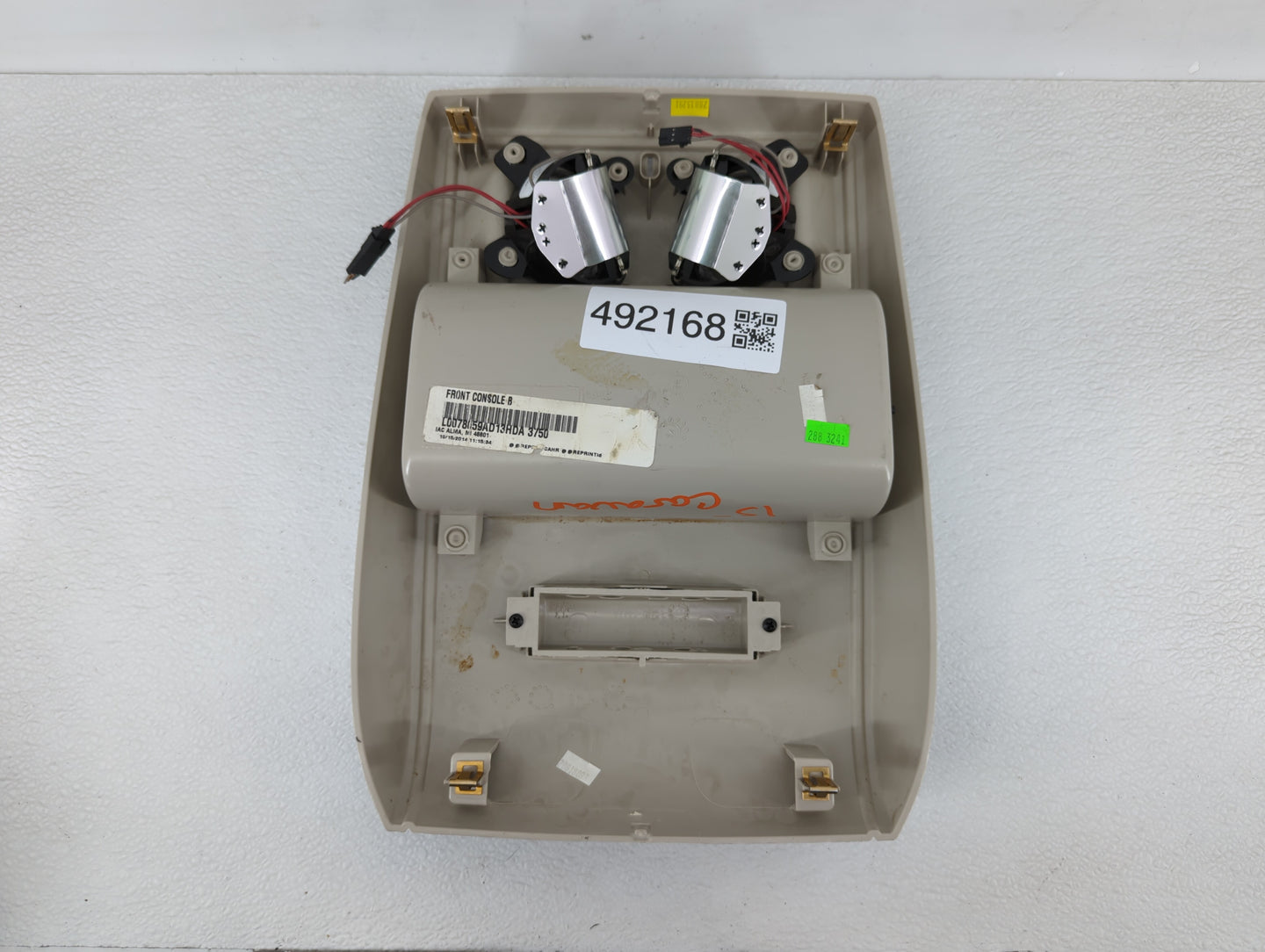 2015 Dodge Caravan Overhead Roof Console Grey - Oemusedautoparts1.com