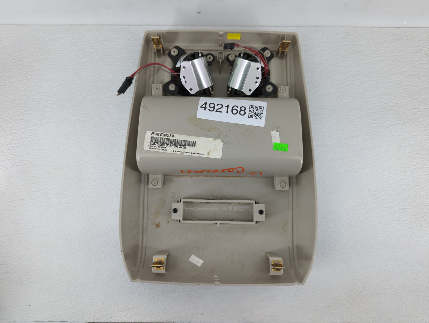 2015 Dodge Caravan Overhead Roof Console Grey - Oemusedautoparts1.com