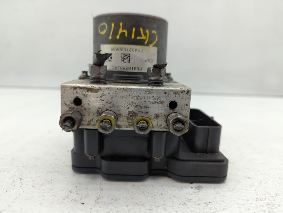 2015 Dodge Caravan Anti-Lock Brake ABS Pump Module Actuator OEM P/N:68183803AC Fits Fits 2016 2017 2018 2019 2020 OEM Used A