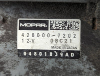 2015 Dodge Caravan Car Starter Motor Solenoid OEM P/N:04801839AD 428000-7202 Fits OEM Used Auto Parts - Oemusedautoparts1.co