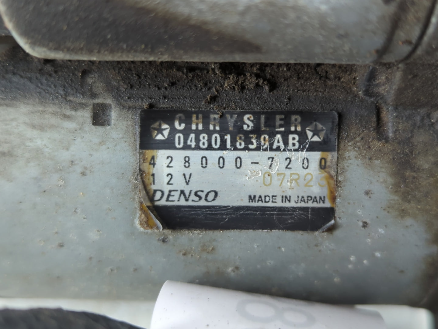 2015 Dodge Caravan Car Starter Motor Solenoid OEM P/N:428000-7200 04801839AB Fits OEM Used Auto Parts - Oemusedautoparts1.co