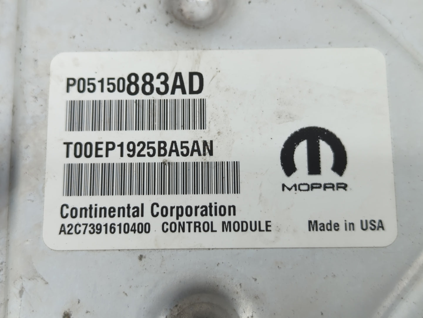 2015 Dodge Challenger PCM Engine Control Computer ECU ECM PCU OEM P/N:P0515088AD Fits OEM Used Auto Parts - Oemusedautoparts