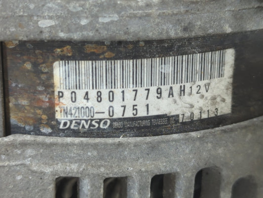 2011-2022 Dodge Challenger Alternator Replacement Generator Charging Assembly Engine OEM P/N:TN421000-0751 P04801779AH Fits OEM Used Auto Parts