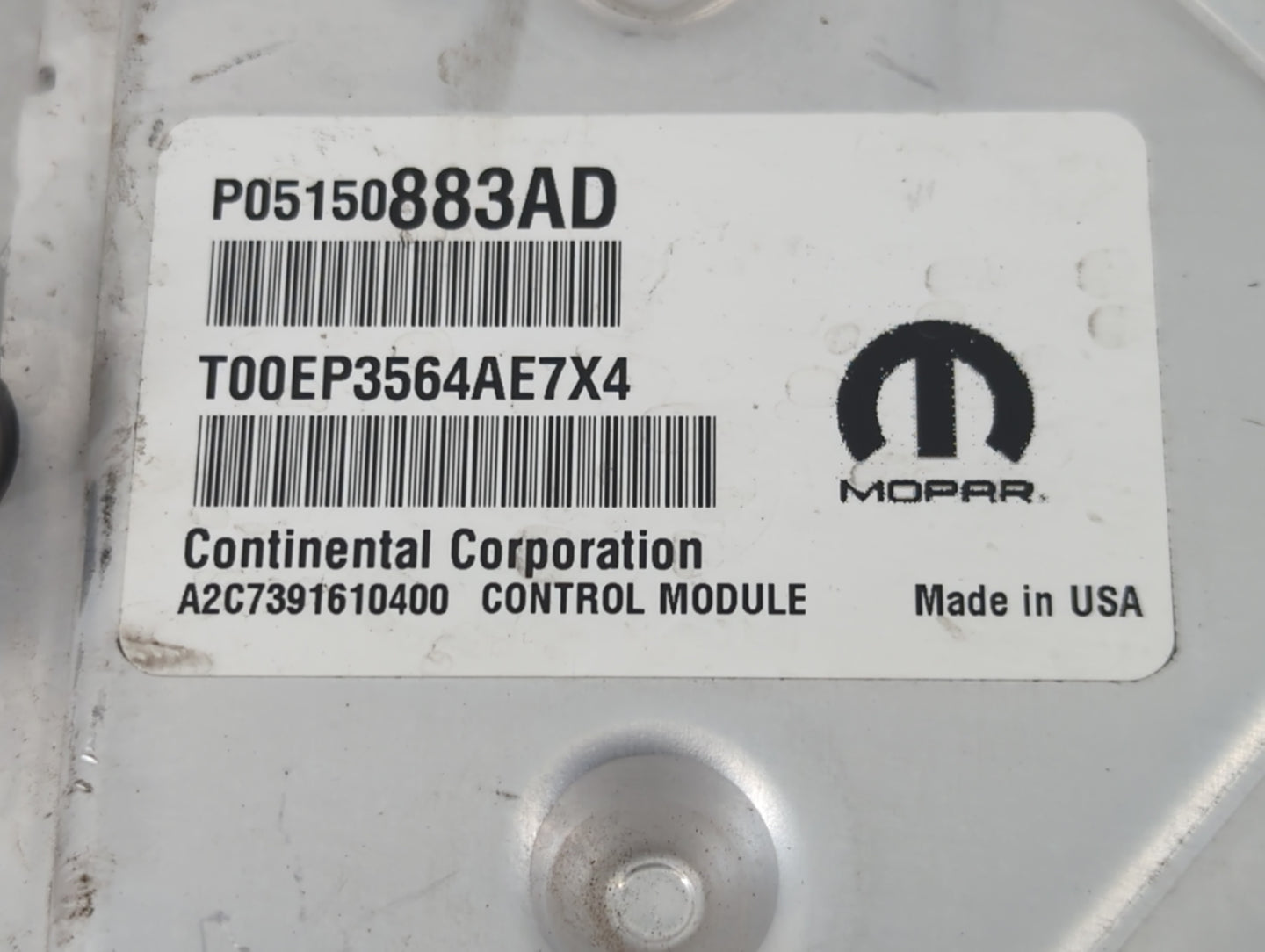 2015 Dodge Charger PCM Engine Control Computer ECU ECM PCU OEM P/N:P05150883AD BT4A-12A650-AXB Fits OEM Used Auto Parts - Oe