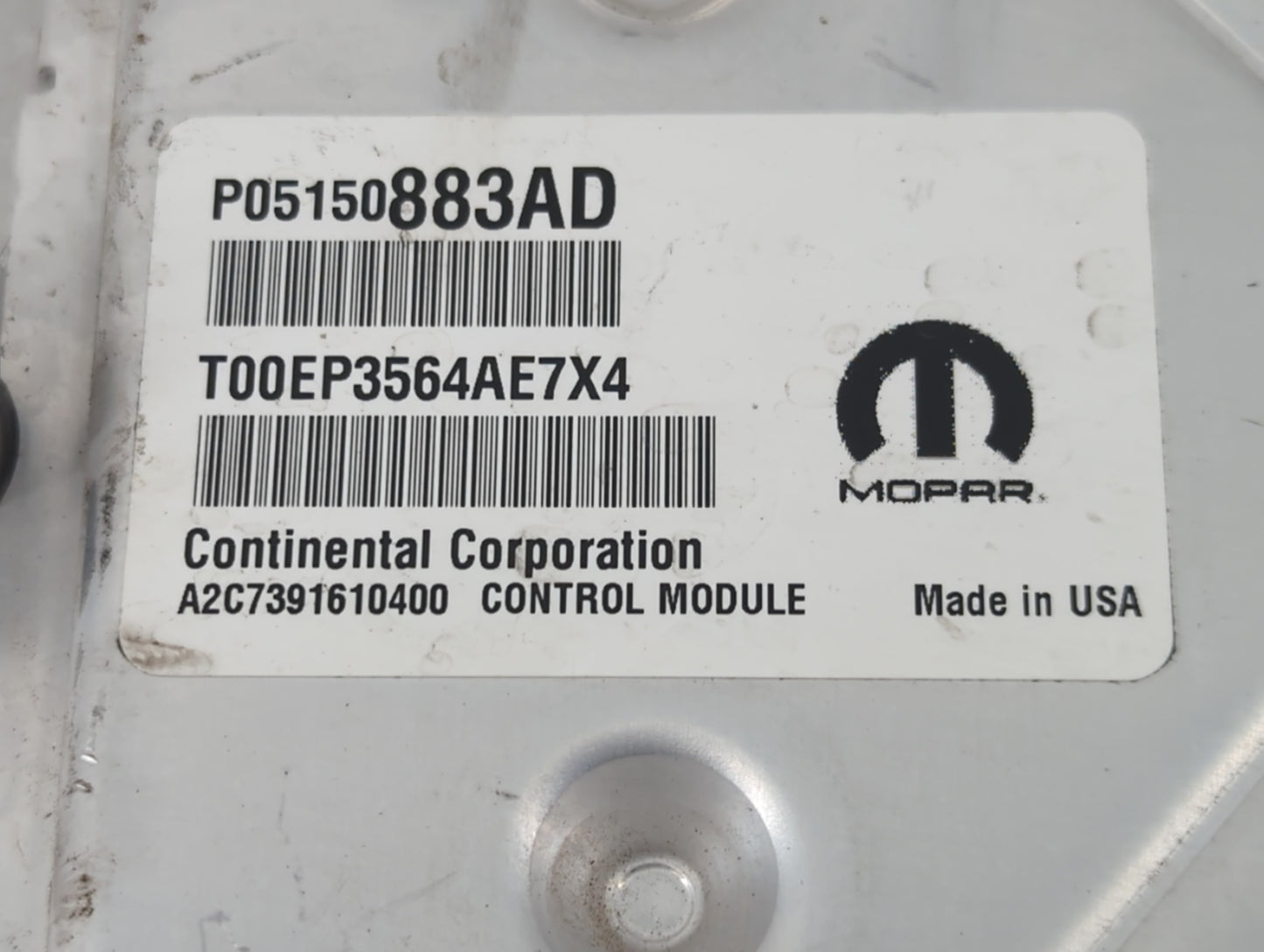 2015 Dodge Charger PCM Engine Control Computer ECU ECM PCU OEM P/N:P05150883AD BT4A-12A650-AXB Fits OEM Used Auto Parts - Oe