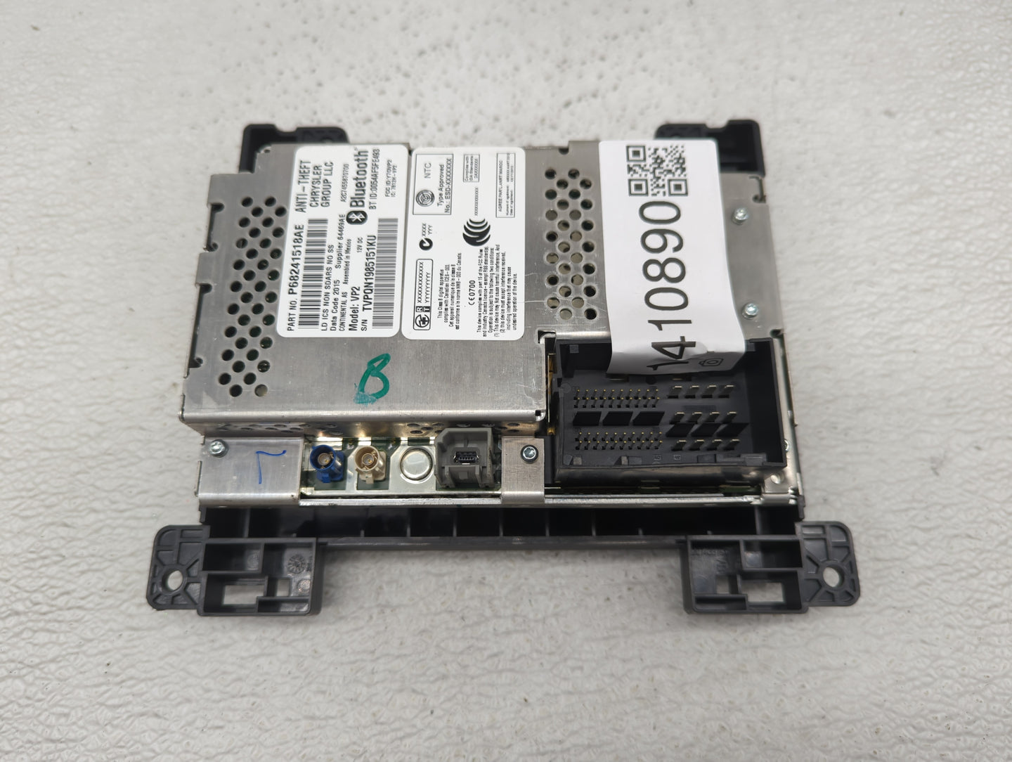 2015 Dodge Charger Radio AM FM Cd Player Receiver Replacement P/N:68241518AE Fits OEM Used Auto Parts - Oemusedautoparts1.co