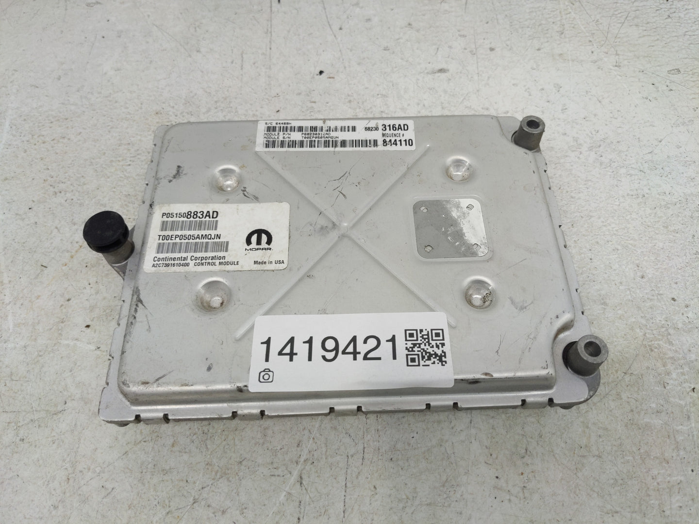 2015 Dodge Charger PCM Engine Control Computer ECU ECM PCU OEM P/N:P05150883AD Fits OEM Used Auto Parts - Oemusedautoparts1.