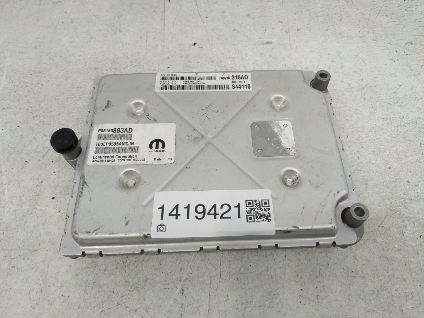 2015 Dodge Charger PCM Engine Control Computer ECU ECM PCU OEM P/N:P05150883AD Fits OEM Used Auto Parts - Oemusedautoparts1.