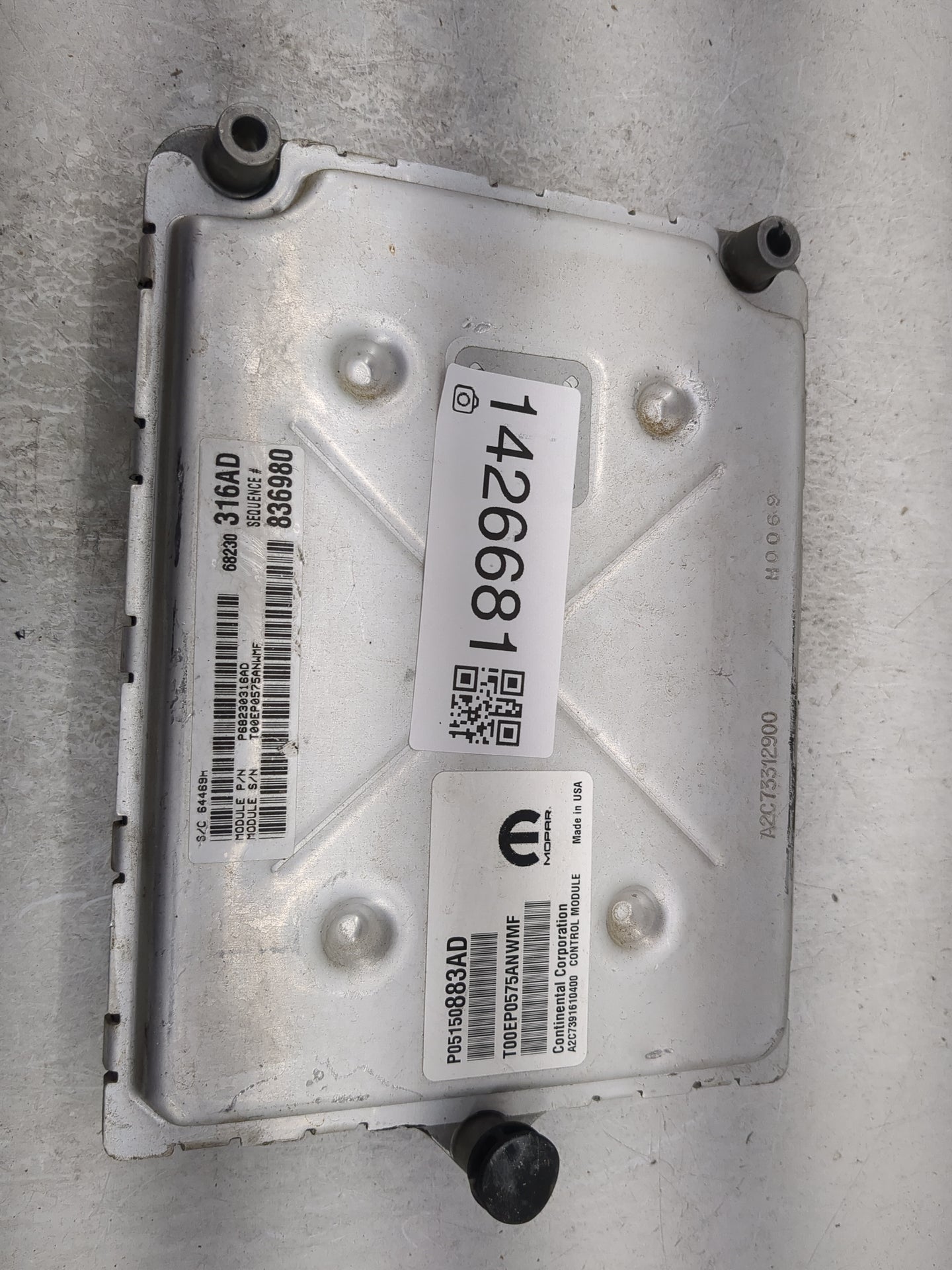 2015 Dodge Charger PCM Engine Control Computer ECU ECM PCU OEM P/N:P05150883AD 68230316AD, T00EP0575ANWMF, A2C73312900 Fits 